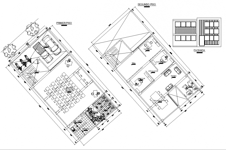 The office plan detail dwg file.