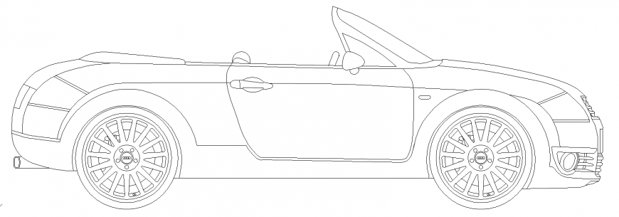 The open car plan detail dwg file.