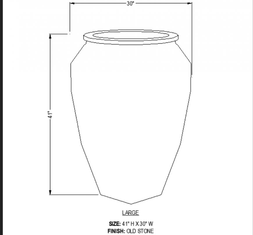 The plain mud pot plan with detailed dwg file.