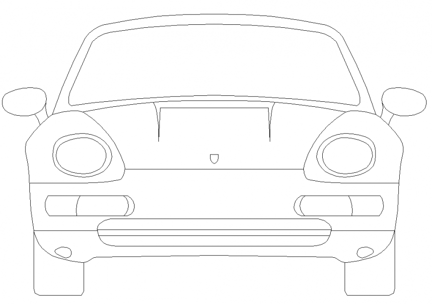 The plan of a car with detail  dwg file.