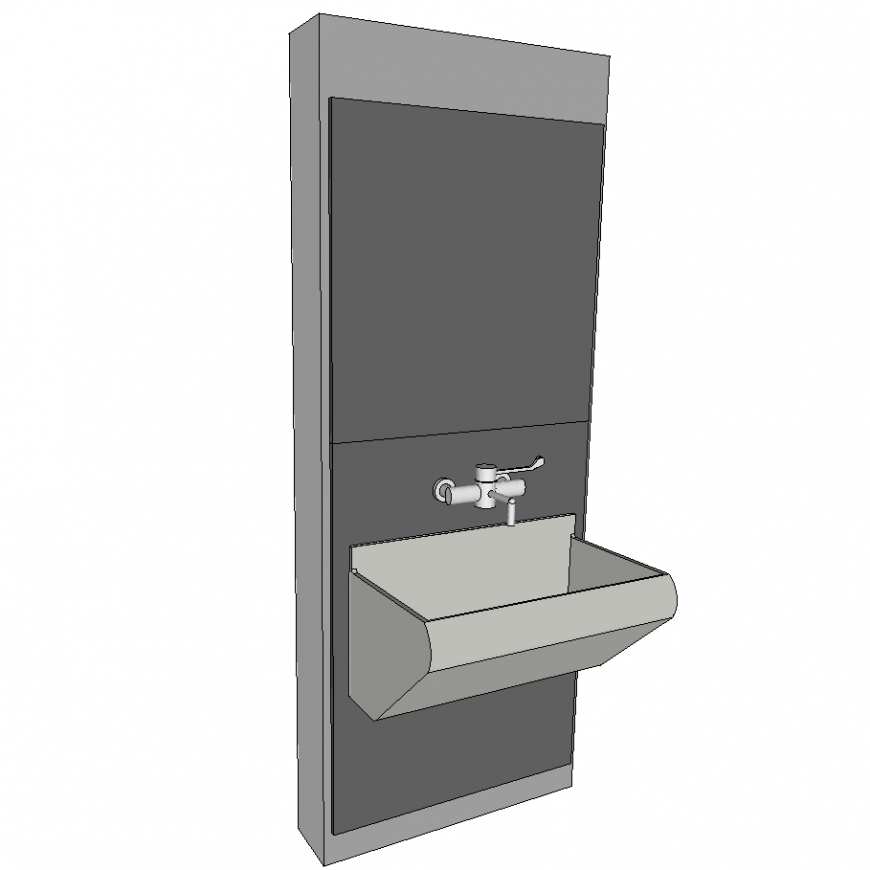 The plan of a sink detail dwg file.