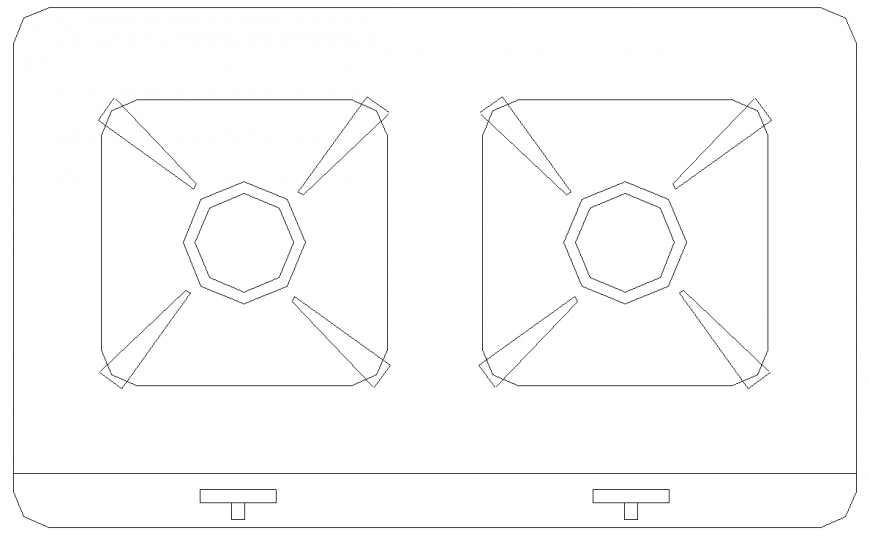 The plan of a stove with detail dwg file.