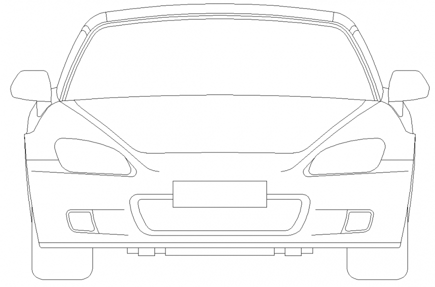 The plan of a vehicles car detail dwg file.