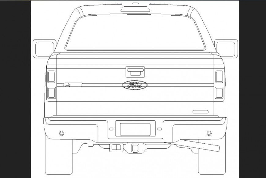 The plan of a vehicles car the detailing dwg file.