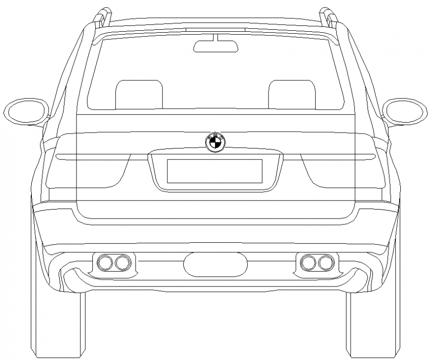 The plan of a vehicles car with detailing dwg file.