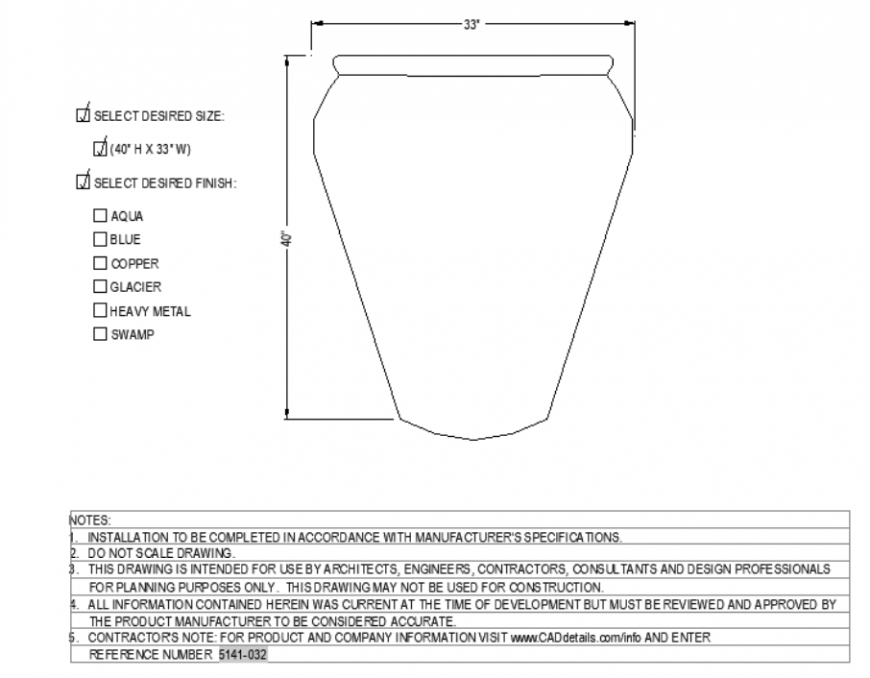 The plan of plain mud pot detail dwg file.
