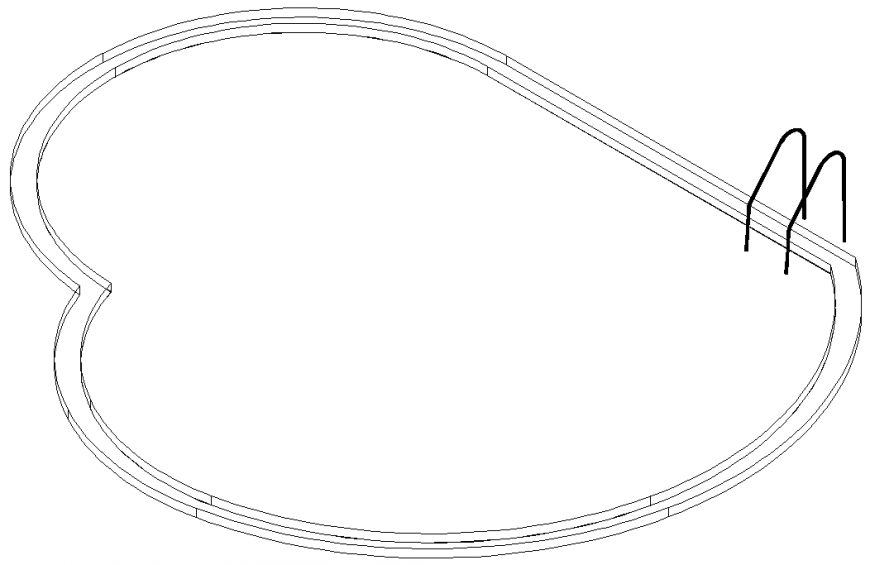 The pool plan with  detail dwg file.