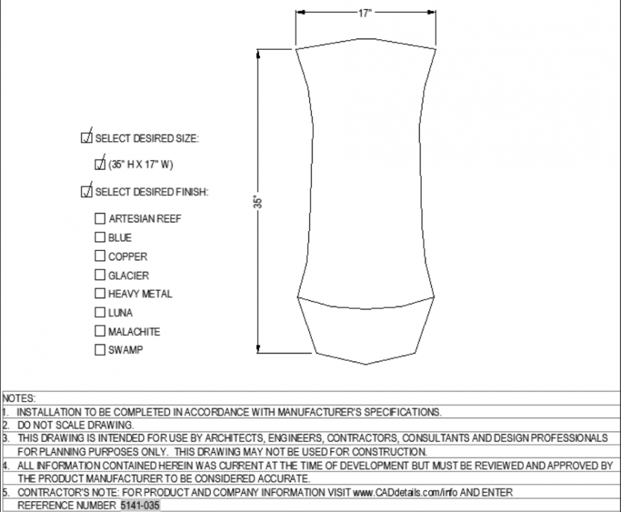 The pot with geometrical plan detail dwg file.