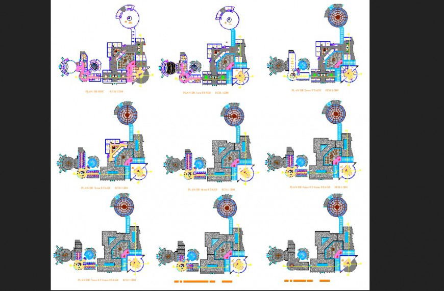 The resort plan detail dwg file.