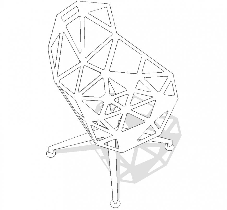 The round chair plan detail dwg file.