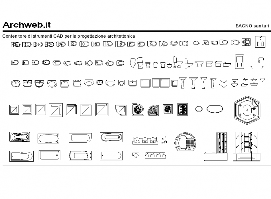 The sanitary ware plan detail dwg file.