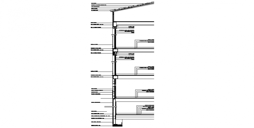 The section plan with detail dwg file.