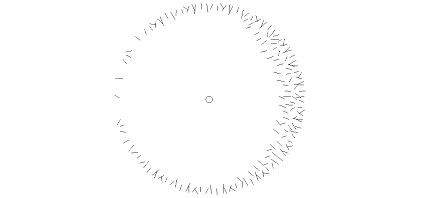 The simple plan of tree design area view with dwg file