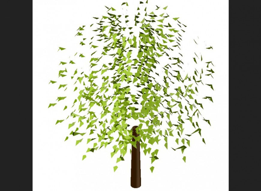 The straight tree plan detail dwg file.