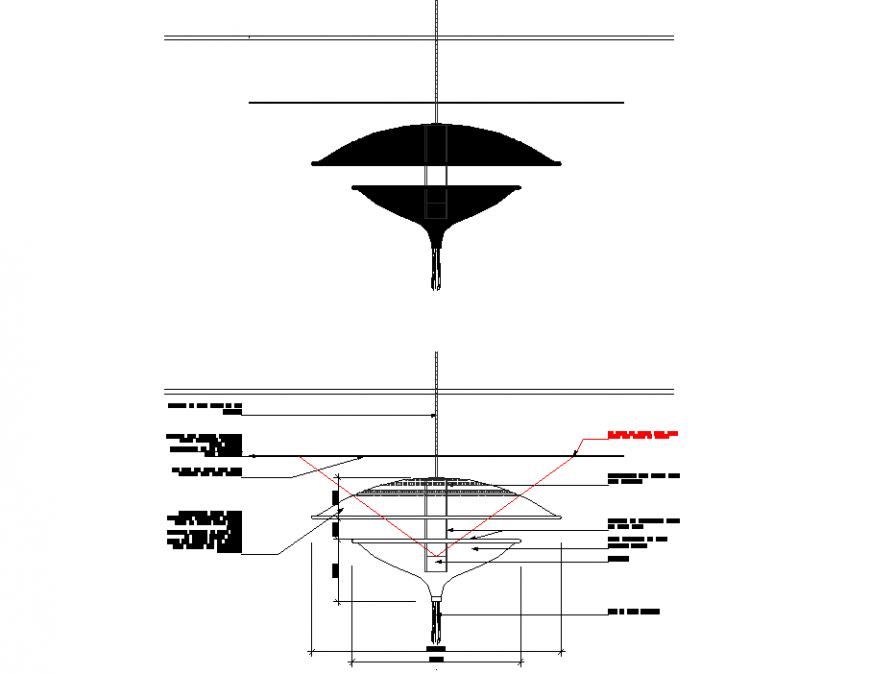 The structural plan with a detail & dwg file.