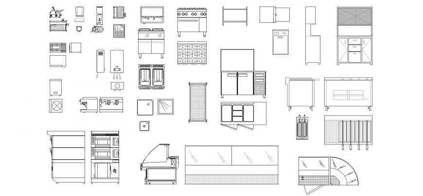 The suppliers and bar equipment plan detail dwg file.
