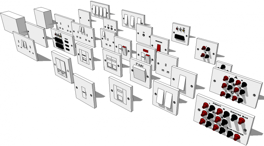 The switch board plan detail dwg file.