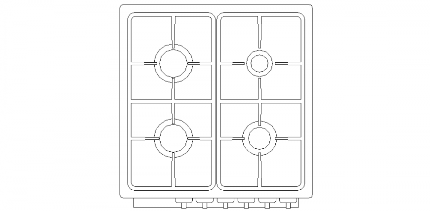 The symbolic view of bush plan design dwg file