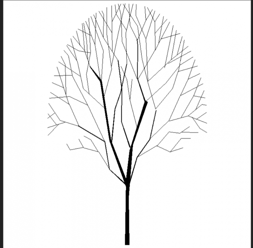 The tall tree a plan with no leaves plans detail dwg file.