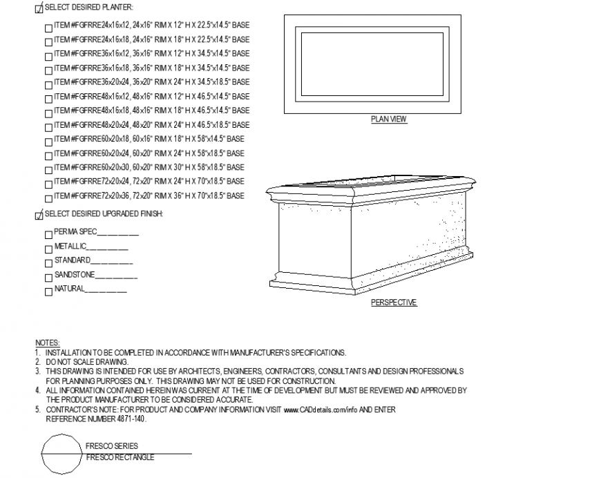 The tank shape pot plan detail dwg file.