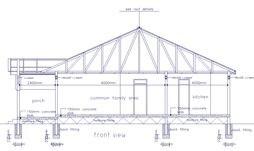 The tent plan with detailing dwg file.