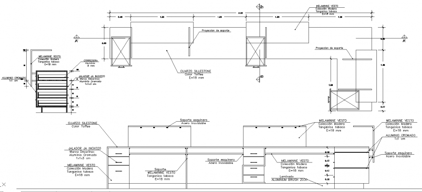 The top view foundation plan detailing dwg file.