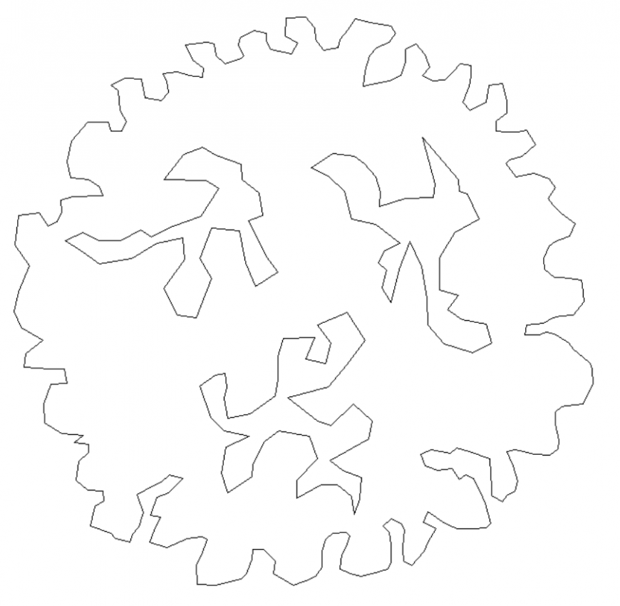 The top view green tree plan with detail dwg file.