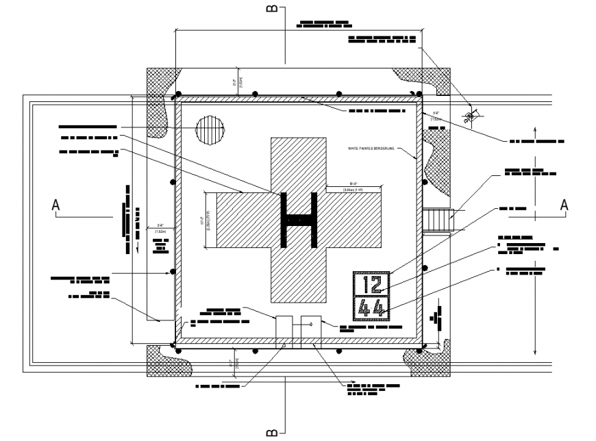 The top view structural plan detail dwg file.