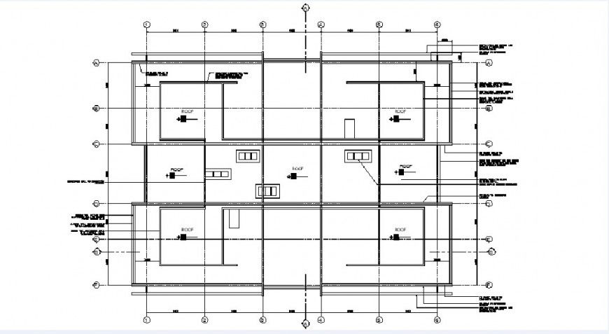 The tower roof floor level constructive structure drawing details dwg file