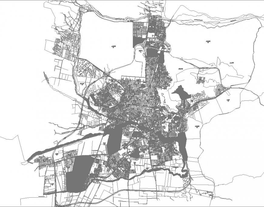 The town detail plan dwg file.