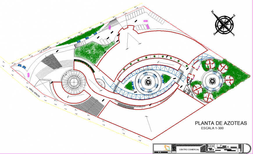 The town plan with a detail  dwg file.