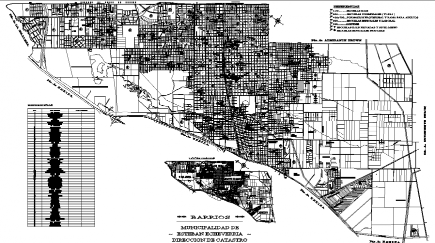 The town plan with the detail dwg file.