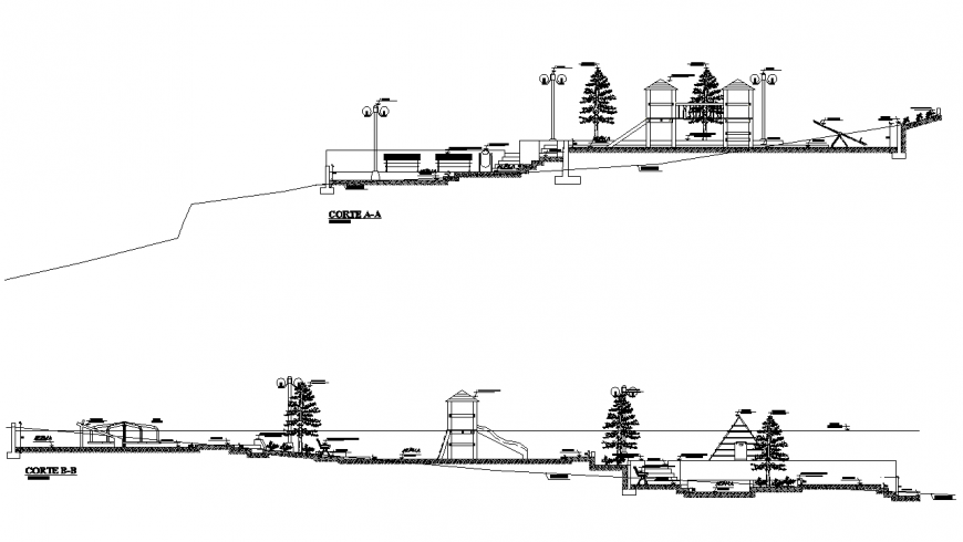 The town structural plan with a detailing & dwg file.