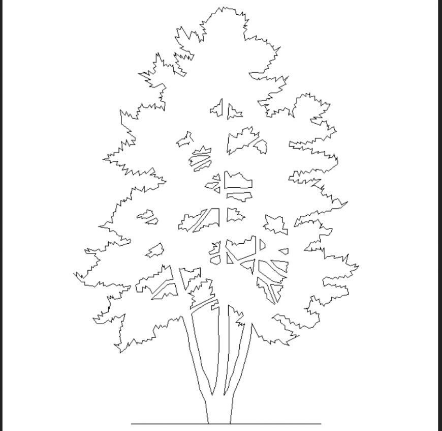 The tree plan with detail dwg file.