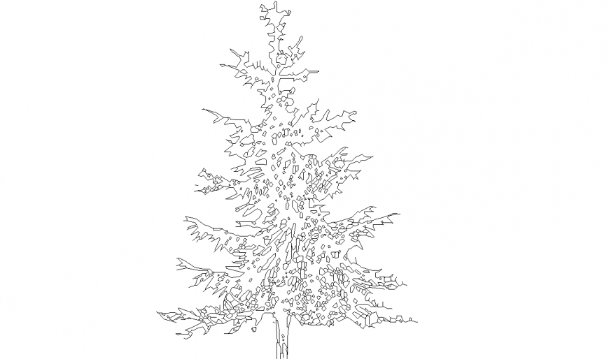 The trees plan of deciduous with a detail dwg file.