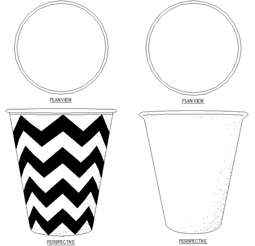 The two pot plan with detailed dwg file