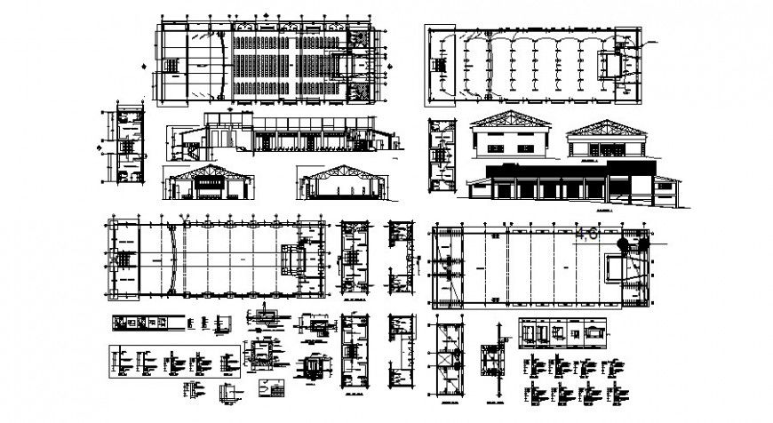 Theatre and auditorium detail plan in dwg file.