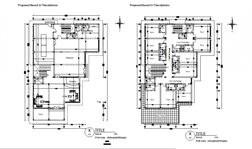 Thevalakara resort planning autocad file