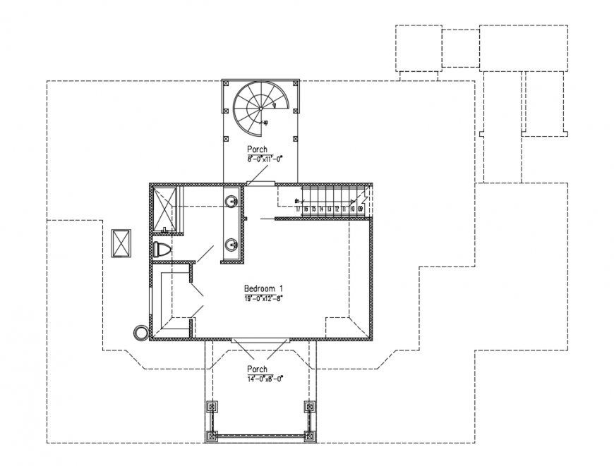 Third floor layout plan details of pent house cad drawing details dwg file