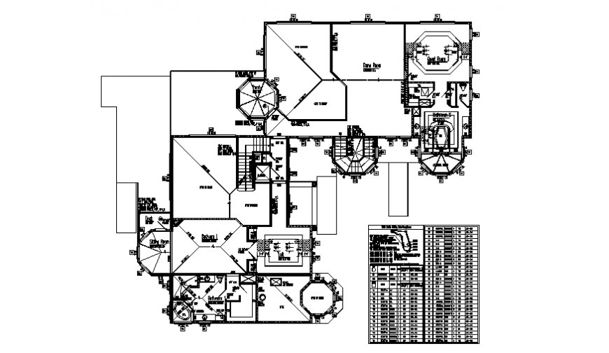 Third Floor plan Schematic plan detail layout file