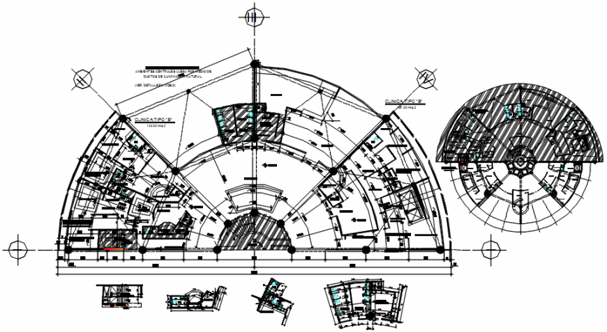 Third floor type B of clinic in AutoCAD file