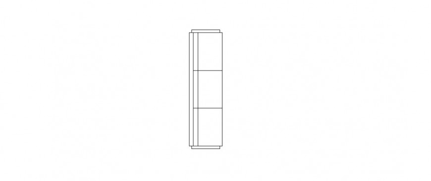 Three-Seated Sofa Block CAD Drawing in DWG Format File
