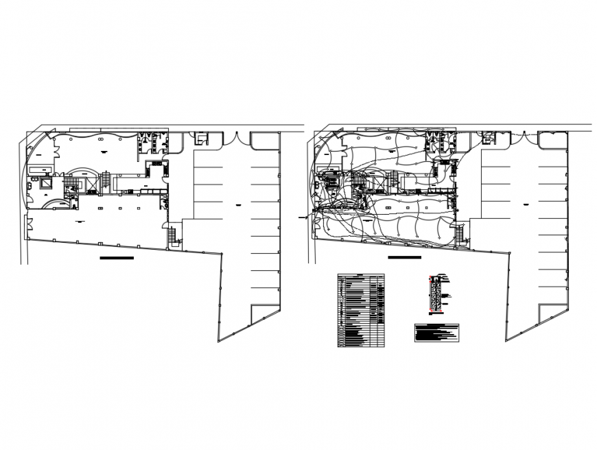 Three star hotel floor plan and electrical layout plan details dwg file