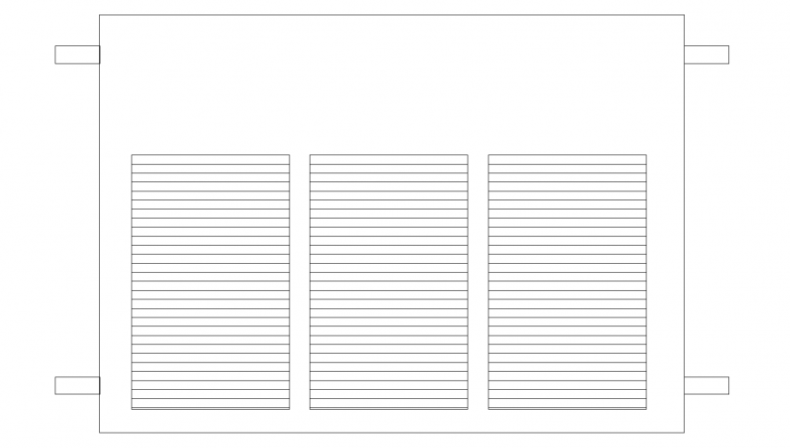 Three window detail drawing in dwg AutoCAD file.