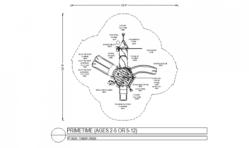 Timber Creek prime time playing area design with its plan dwg file 