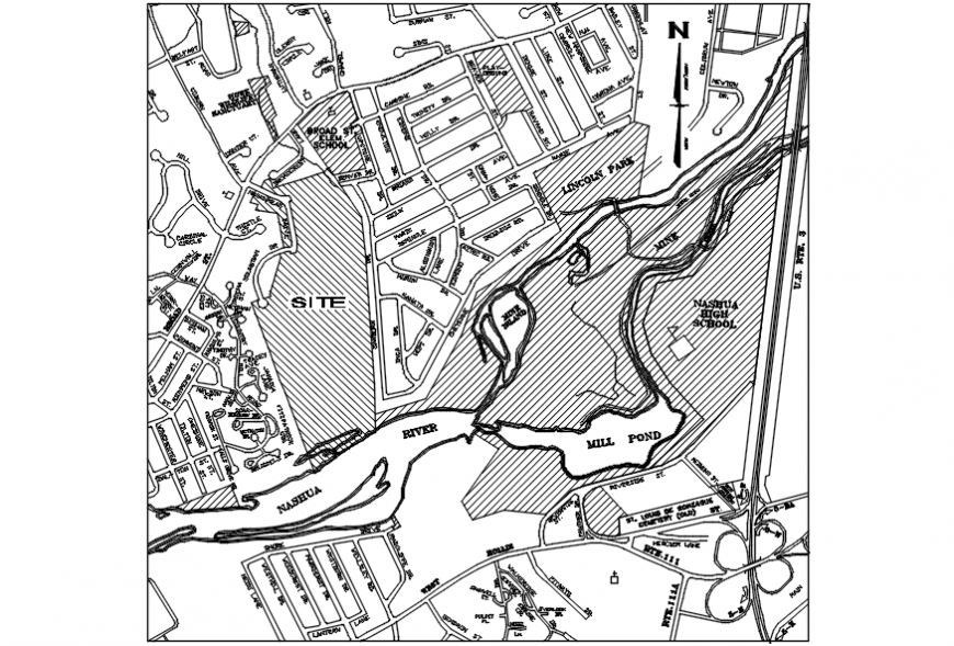 Title sheet and town planning map cad drawing details dwg file