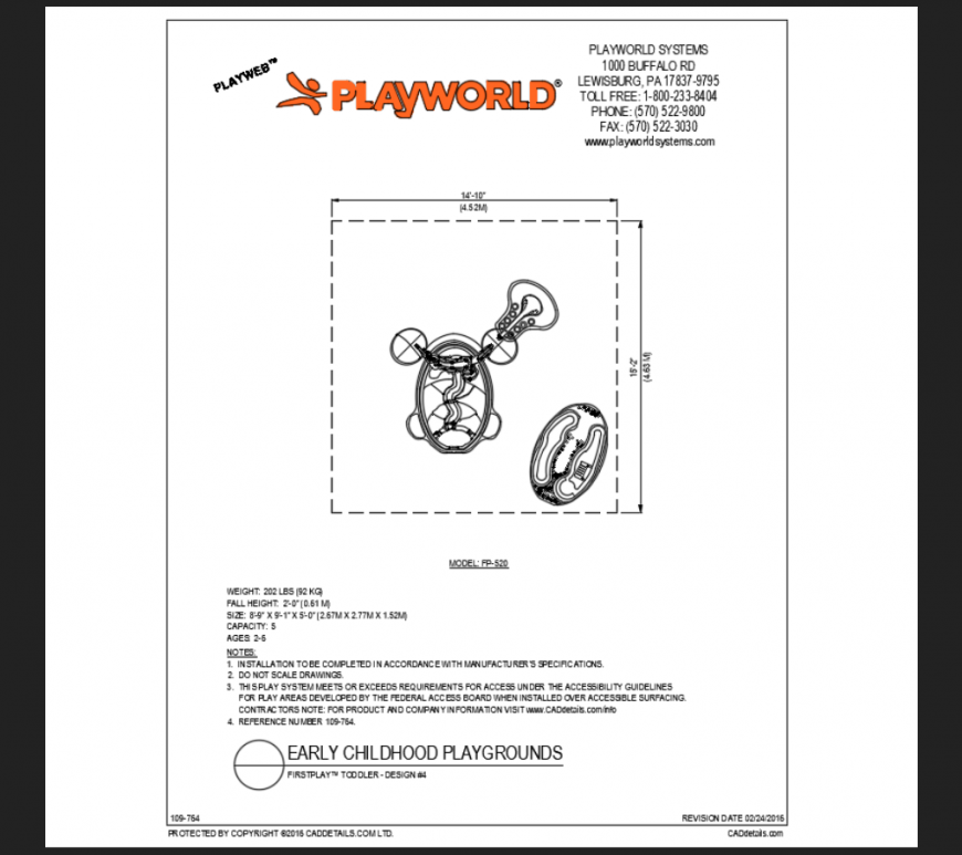 Toddler top view model play area play equipment details dwg file