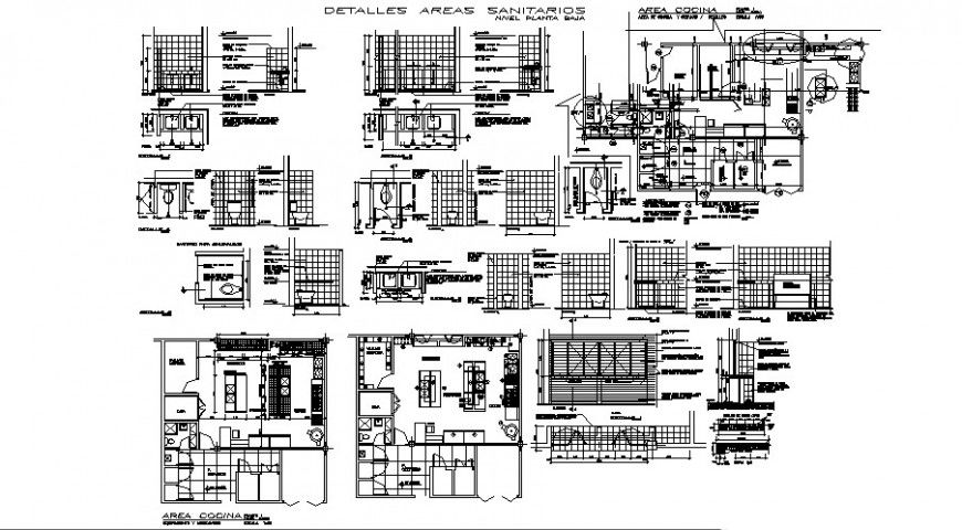Toilet and bathroom of school all sided section, plan and installation cad drawing details dwg file