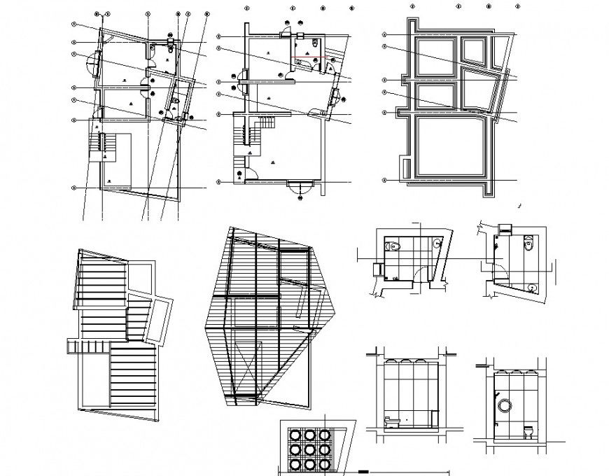 Toilet and house plan autocad file
