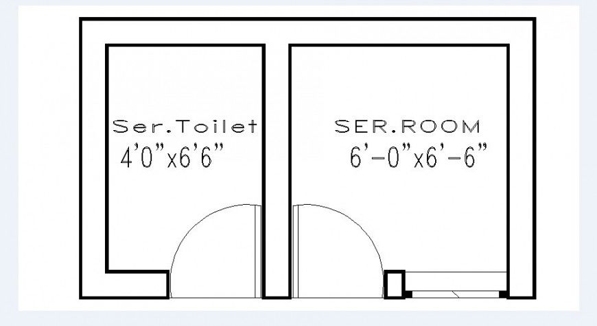 Toilet and service room door installation drawing details dwg file